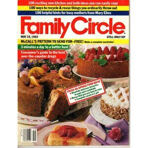 Family Circle Magazine 100 Ways to Recycle, Fresh Food Ideas May 10, 1983